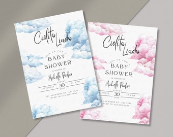 Cielito Lindo babyshower uitnodiging | Cielito Lindo-uitnodiging | Cielito Lindo-uitnodiging | Cielito Lindo | Bewerkbare sjabloon | Direct downloaden