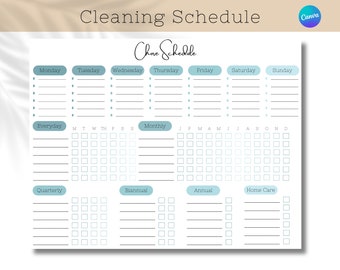 Cleaning Planner | Adult Chore Chart | Responsibility List | House Zones | Printable Cleaning Checklist By Room | Digital Pdf | Chore Chart