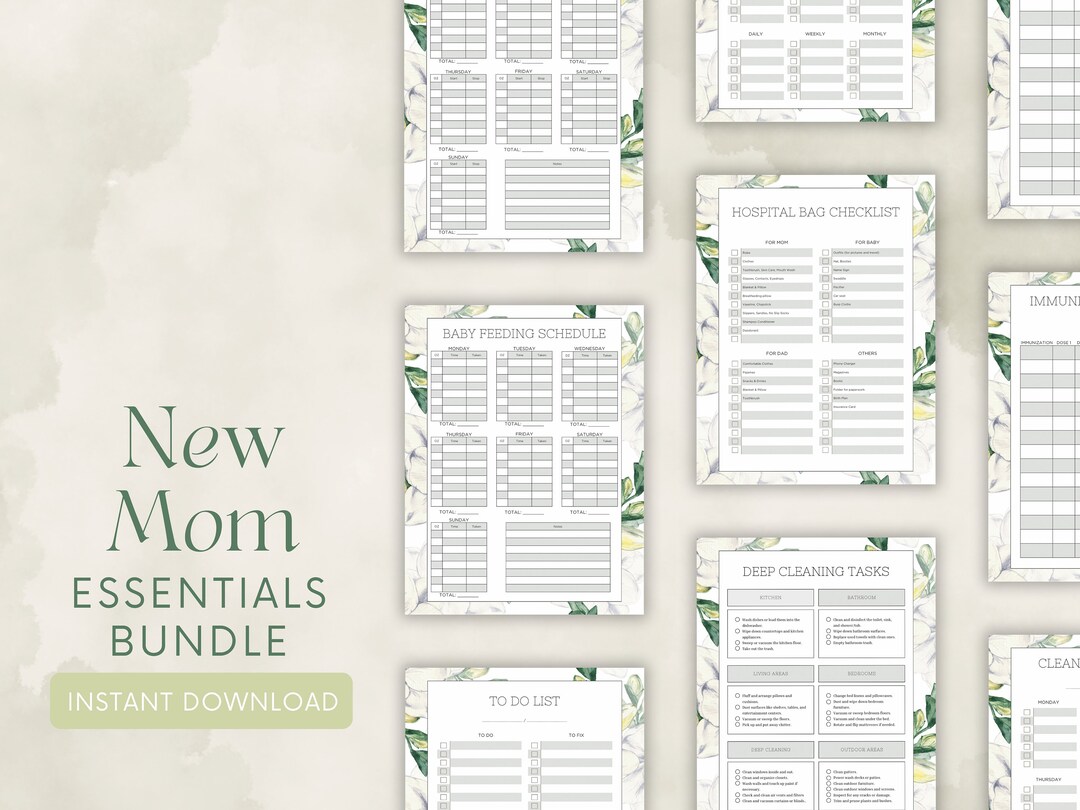 New Mom Essential Printable Checklist, Newborn Essentials, Editable ...