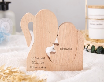 Personalized First Mother's Day Gift, Engraved Name Puzzle,Custom Single Parent Families Puzzle,Mom Desk Decor,First Mothers Day Gift