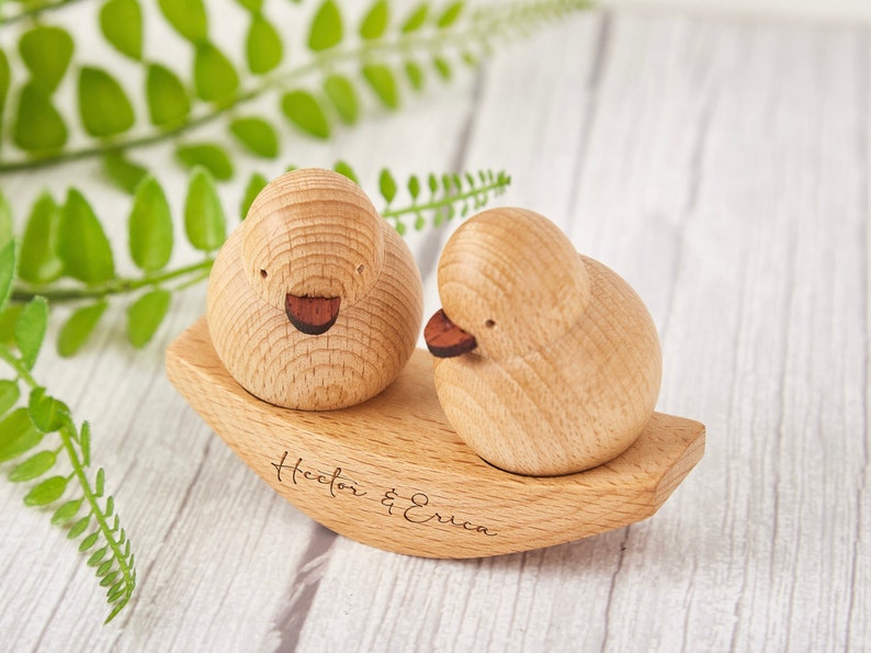 Duck couple Ornament,Wooden Carving Couple Ornaments,Valentine's Day Gifts,Engagement Gift,Wedding Decor,Best Friend,Gifts for Animal Lovers zdjęcie 7