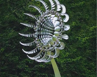 Magische Windmühle – kinetische Metall-Windmühle, Windspiel, Geschenk, Stahl-Gartendekoration, Geschenk-Garten, rustikales Dekor
