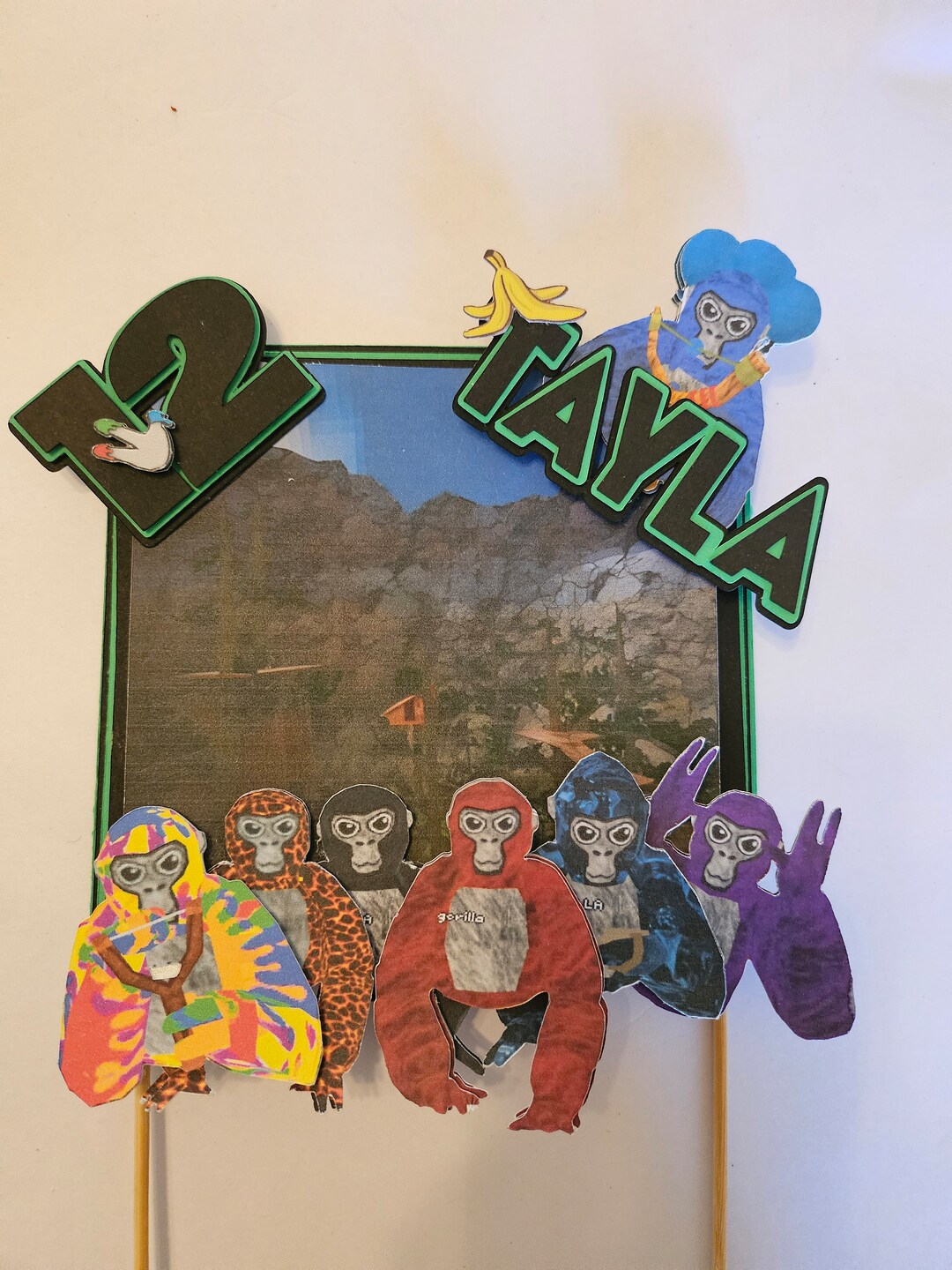 Gorilla Tag Cake Topper 3d - Etsy
