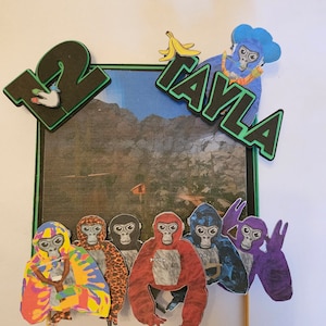 gorilla tag cake topper 3d