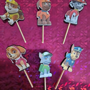 inspired paw dog cupcake toppers