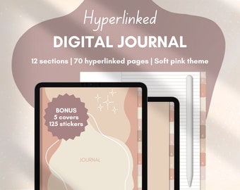 Hyperlink notebook  Goodnotes hyperlink notebook GoodNotes digital notebook Goodnotes hyperlink journal digital journaling hyperlink