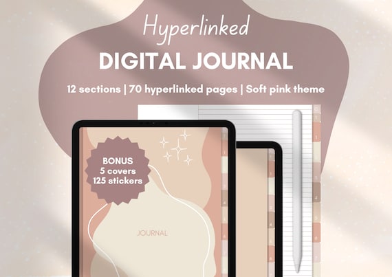 Hyperlink notebook  Goodnotes hyperlink notebook GoodNotes digital notebook Goodnotes hyperlink journal digital journaling hyperlink