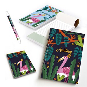 Set di Cartoleria – Quaderno personalizzato, Blocco lungo Stiletto personalizzato, Block-notes e penna, busta risparmio, idea regalo, regali