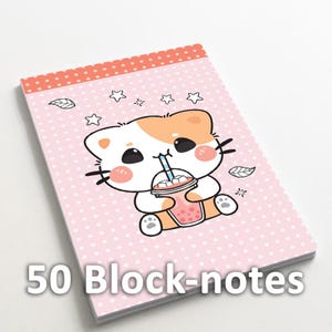 50 block-notes 7x11 Kitten Gatto Kawaii - regalino feste di compleanno - gadget da regalare - idea regalo