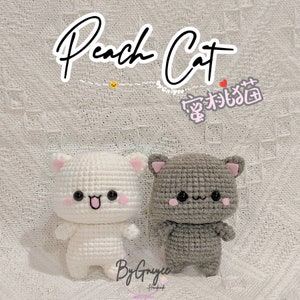Häkelanleitung: Peach Cat [PDF-Datei Download]