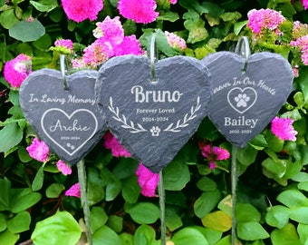 Gepersonaliseerde Heart Pet Memorial Stone, Pet Grave Marker, Dog Memorial, Cat Memorial, Gegraveerde Pet Remembrance, Dog Grafsteen, Pet Loss Gift