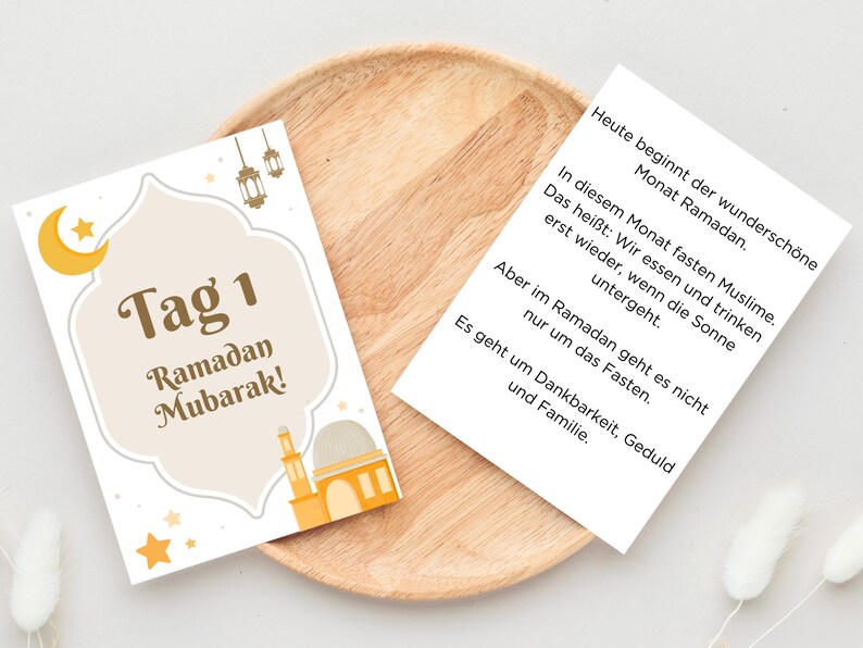 Ramadan Kalender für Kinder zum Ausdrucken, Geschichten über Islam, Deutsch, German, PDF, Printable image 4