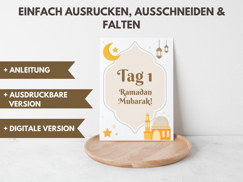 Ramadan Kalender für Kinder zum Ausdrucken, Geschichten über Islam, Deutsch, German, PDF, Printable image 3
