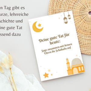 Ramadan Kalender für Kinder zum Ausdrucken, Geschichten über Islam, Deutsch, German, PDF, Printable image 6