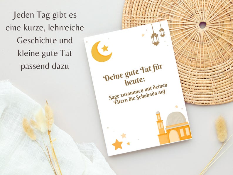 Ramadan Kalender für Kinder zum Ausdrucken, Geschichten über Islam, Deutsch, German, PDF, Printable image 6