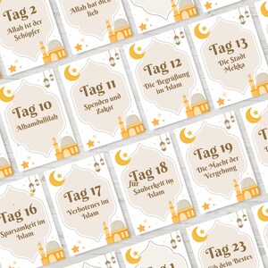 Ramadan Kalender für Kinder zum Ausdrucken, Geschichten über Islam, Deutsch, German, PDF, Printable image 2