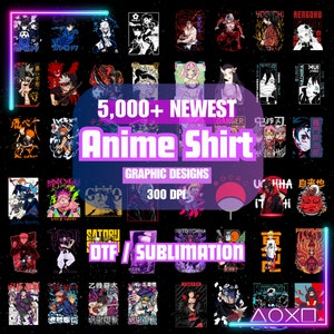 5,000+ Anime Graphic Designs | Print on demand | Dtf | Sublimation | Anime png, ai | Printify | Anime shirt | T-shirt Design | Gift for him