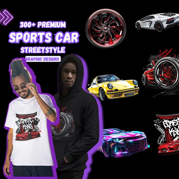 300+ Newest Sports Car Graphic Design | Car PNG | Car T-shirt | Print on demand | Printify | Sublimation | Car gift | Gift for him | DTF