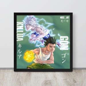 Gon and Killua (Green) | Framed poster