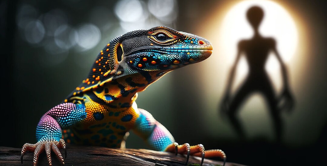 Lizard Set 1 3 Alien World Scenes Digital Art Optimized for Postcard ...