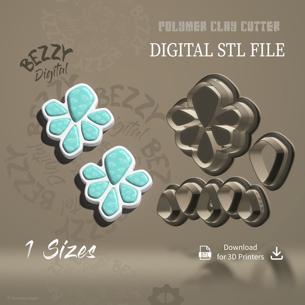 Digital STL File | Polymer Clay Cutter File | Clay Cutter File | STL Download | STL cutters | Tohona