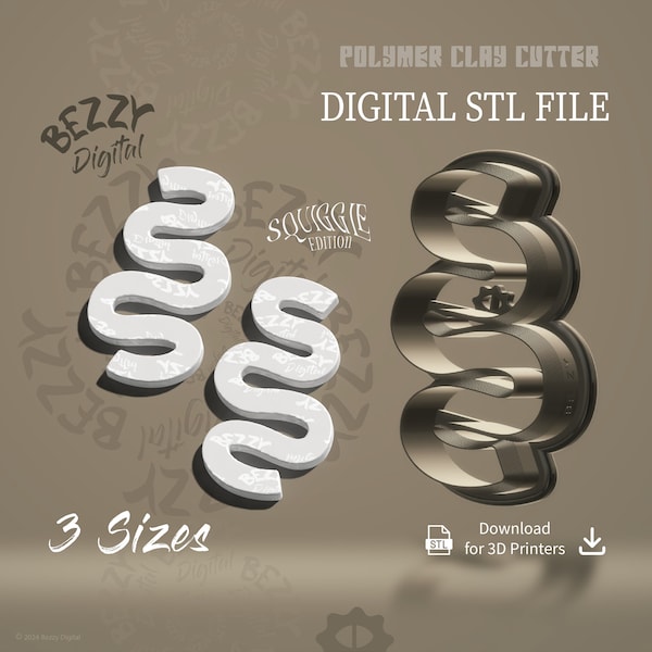 Digital STL File | Polymer Clay Cutter File | Clay Cutter File | STL Download | STL cutters | Abstract P