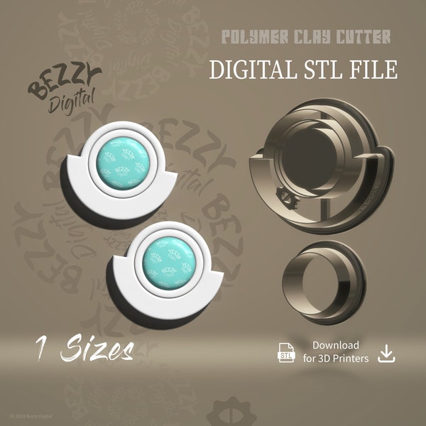 Digital STL File  | Polymer Clay Cutter File | Clay Cutter File | STL Download | STL Cutter | Indi O Rund