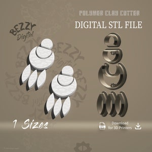 Digital STL File | Polymer Clay Cutter File | Clay Cutter File | STL Download | STL cutters | Organic Combo 4