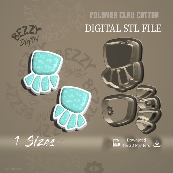Digital STL File | Polymer Clay Cutter File | Clay Cutter File | STL Download | STL Cutters | Stl Polymer Clay Cutters | Inola