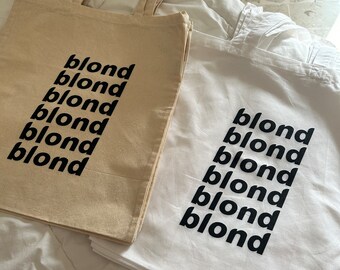 Blonde Frank Ocean canvas draagtas