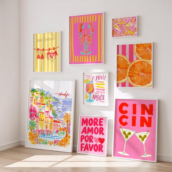 Coastal Gallery Wall Art Set: Beachy Summer Prints (Digital Download)