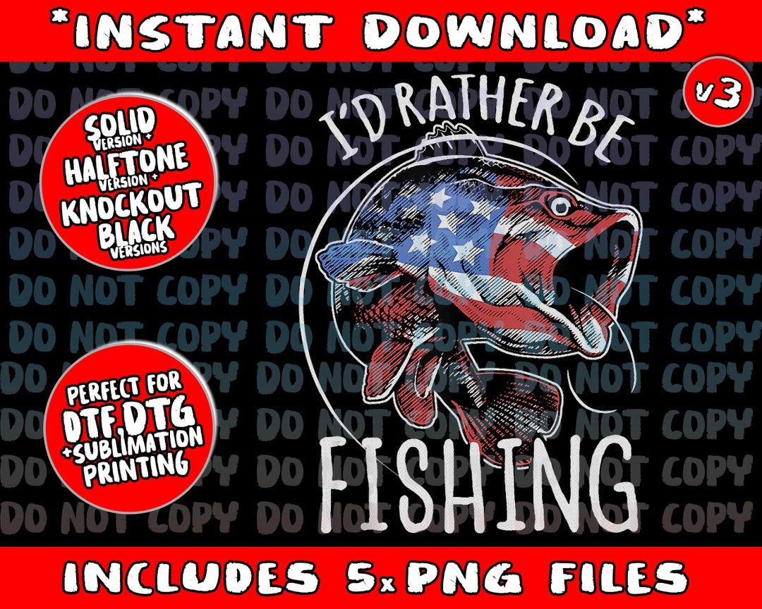 Fishing America USA 4th of July I'd Rather Be Fishing Tank Toppng