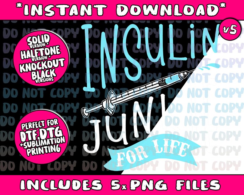 Insulin for Life Diabetic Health Funny Diabetes Injection Meme Joke