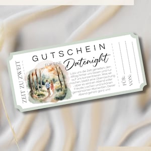 Surprise: Voucher for a date night | Template for printing as JPG & PDF | Last-minute gift for a wedding anniversary or anniversary | Her / Him