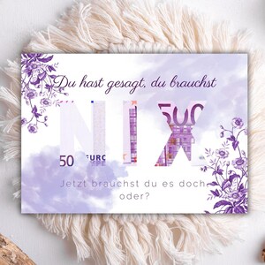 Regalo perfetto dell'ultimo minuto: poster regalo fai-da-te in denaro – "Hai detto che non avevi bisogno di niente" | Download istantaneo PDF e JPG | ideale per un compleanno