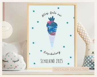 Geldgeschenk voor schoolinschrijving 2025 | Last-minute DIY-poster voor geldgeschenken om af te drukken voor schoolkinderen