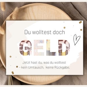 Regalo perfecto de última hora: póster de regalo de dinero hecho por ti mismo: “¡Querías dinero!” Descarga instantánea, personalizable e ideal para un cumpleaños