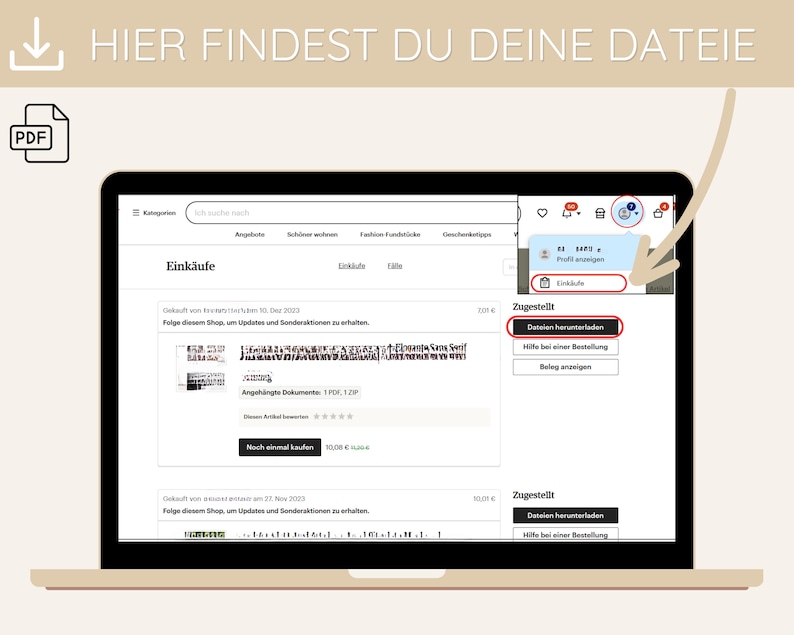 Hier findest du dein PDF direkt nach dem Kauf zum sofortigen Download