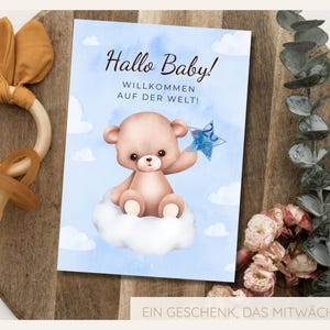 Süßes Geldgeschenk Poster zur Geburt: Bärchen – Kreative DIY Vorlage zum Selberdrucken, Ideal für Neugeborenes, Babyparty oder Babyshower