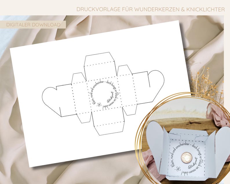Kreative Geschenkverpackung mit Herzverschluss, geeignet für einen Cent als Glücksbringer, ideal für kleine Neujahrsaufmerksamkeiten.