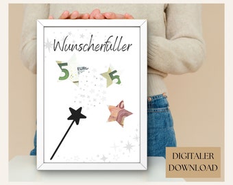 Einzigartiges Last Minute Geldgeschenk-Poster: Kreative Überraschung als Geschenk - Wunscherfüller!