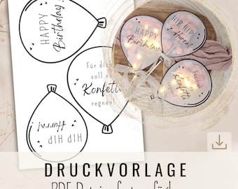 DIY Printable Birthday Gift Template | Perfect for creatively packaging money, gift certificates, or tickets | Craft template for a birthday card
