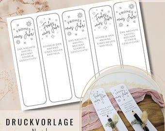 New Year's Eve printable | New Year's craft file | Happy New Year craft template | Gift for sparklers & glow sticks or table decorations