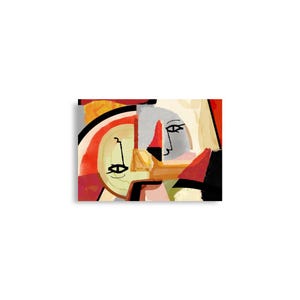 Poster Murmure d'Automne – Art Abstrait Cubiste | Affiche Moderne aux Tons Chauds | Déco Murale Papier Qualité Musée 189g