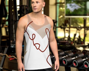Desert Intuition Herren-Tanktop – Original Tanktop – Atmungsaktives Gewebe – Künstlerischer und sportlicher Stil – Moderne und bequeme Passform