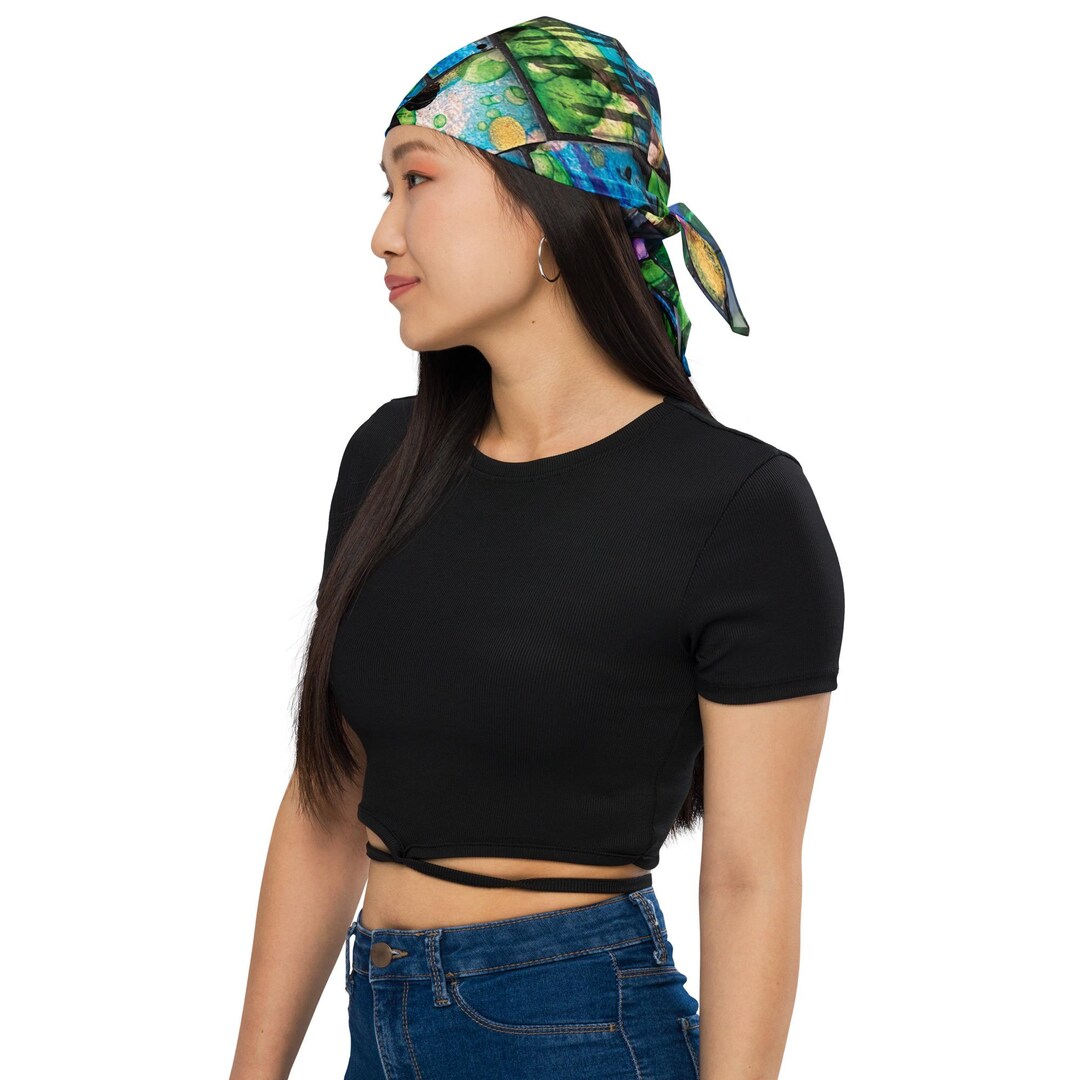 Boho Chic Artistic Bandana for Women – Colorful Hair Scarf – Statement