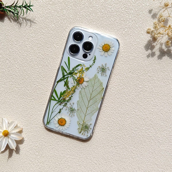 Green plants phone case, Pixel 4a case, Samsung s24 DIY phone cover, iPhone Floral phone case, Girls phone case, Unique phone case
