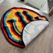 Trippy Smiley Face Rug Abstract Art Design Tufted Rug Yellow Smiley ...
