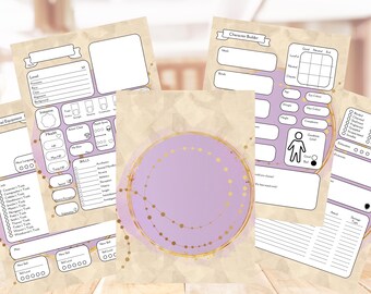 DND 5e Cleric Character Journal: Digital Download PDF