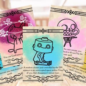 Cartes de magie sauvage [PNG] - DND 5e, ressource pour le maître du donjon, ressource pour le maître du jeu - téléchargement numérique